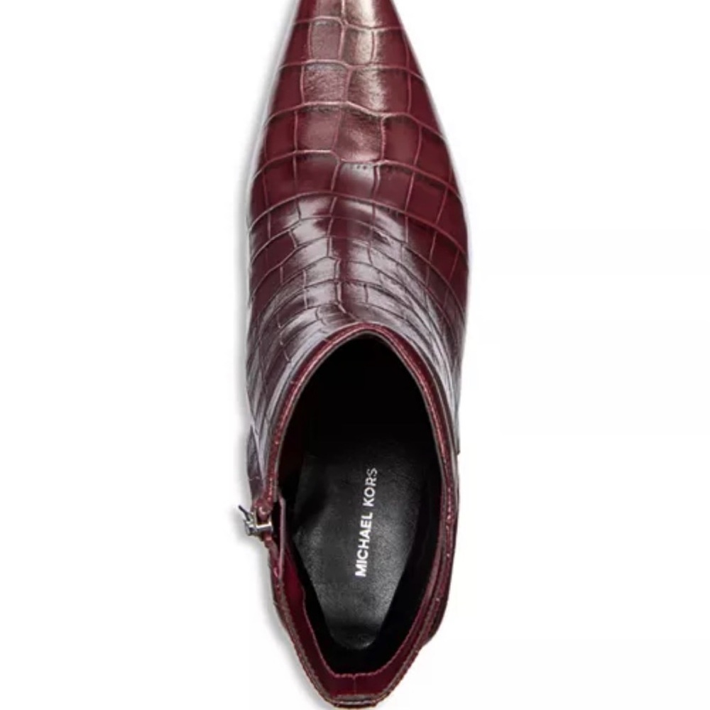 ✨ Michael Kors Selina Heeled Bootie – Oxblood Leather – Size 7.5M - Picture 5 of 15